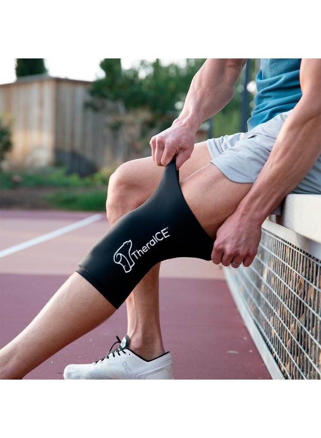 TheraICE Elbow & Knee Ice Pack Sleeve, Reusable Gel Cold Pack for Knee, Elbow, Ankle, Calf - Flexible Cold Wrap (XL) - Image 5